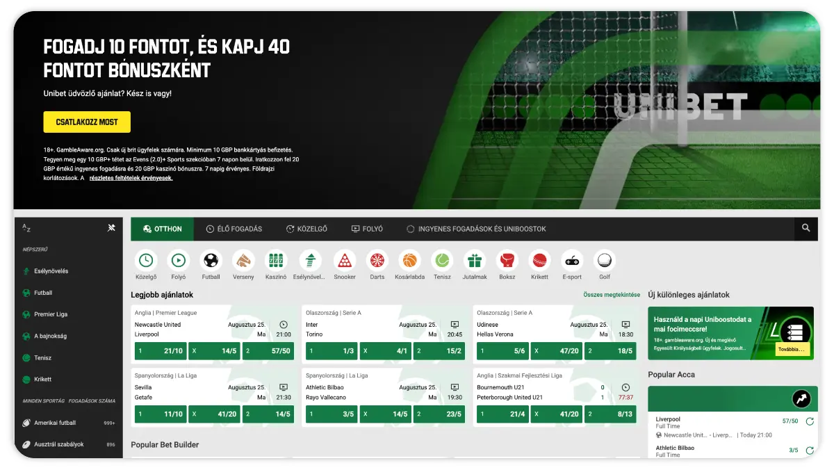 Magyar Uni Bet sportfogadás